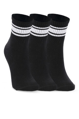 Slazenger JOKES 3  lü Kadın Soket Siyah Çorap 