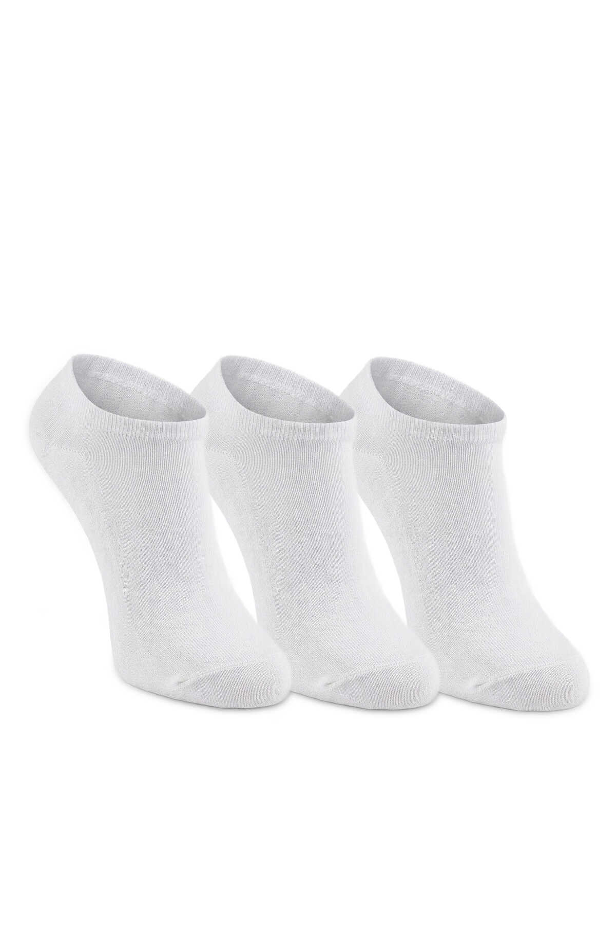 Slazenger - Slazenger JOLLY 3 lü Erkek Bambu Beyaz Çorap
