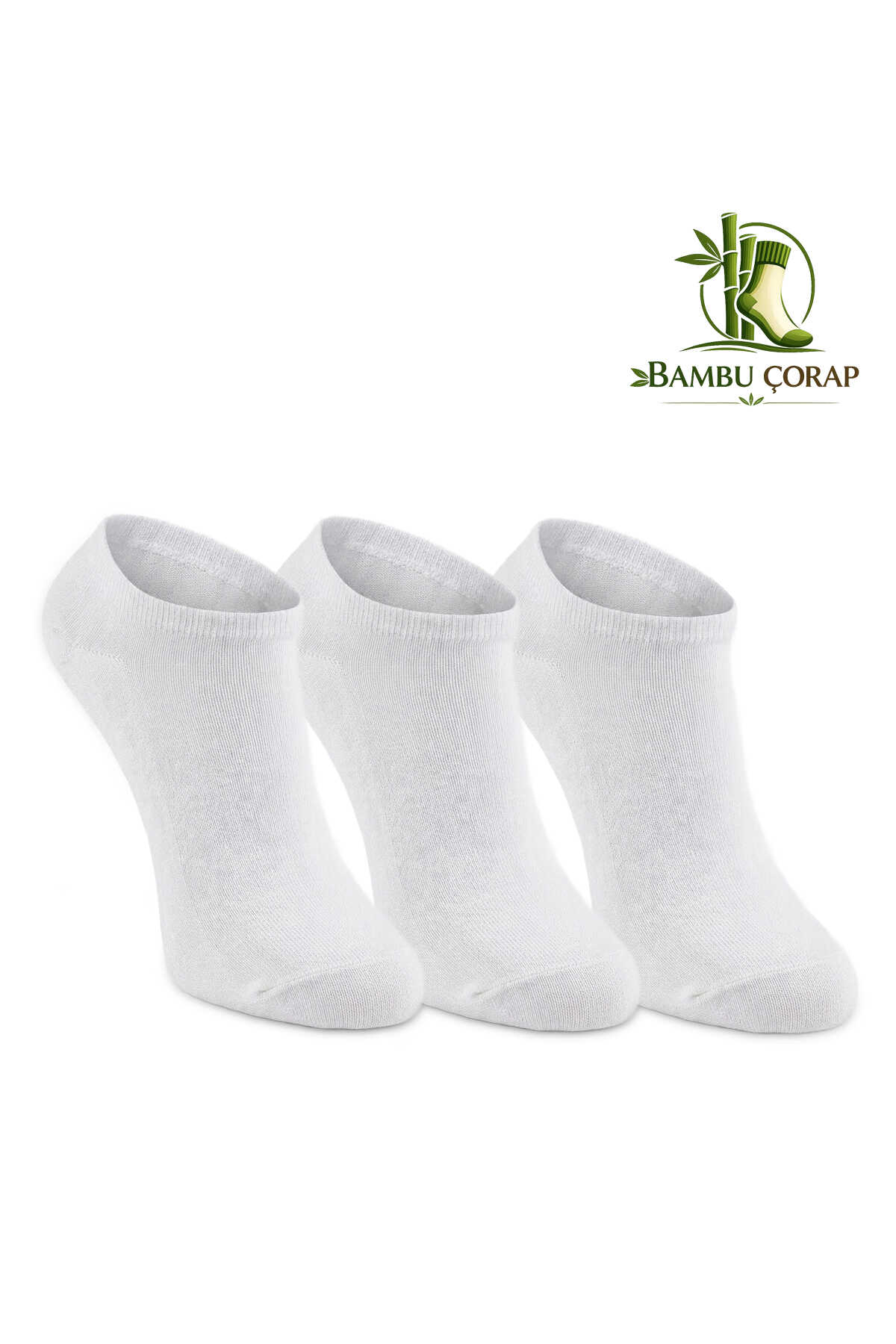 Slazenger - Slazenger JOLLY 3 lü Erkek Bambu Beyaz Çorap