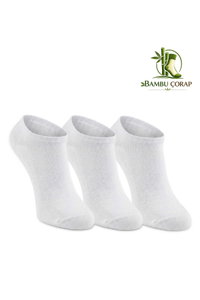 Slazenger - Slazenger JOLLY 3 lü Erkek Bambu Beyaz Çorap