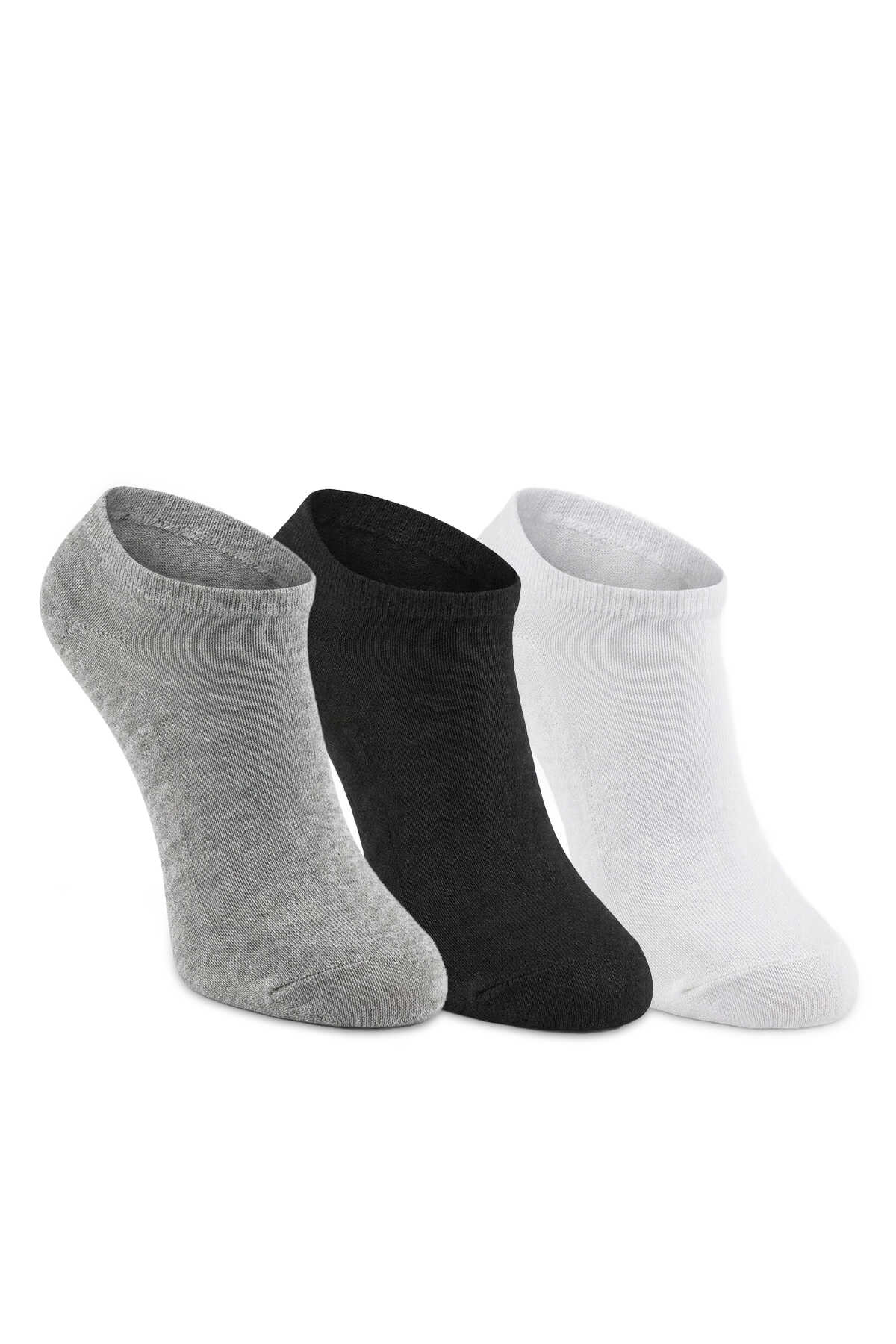 Slazenger - Slazenger JOLLY 3 lü Erkek Bambu Siyah / Gri Çorap