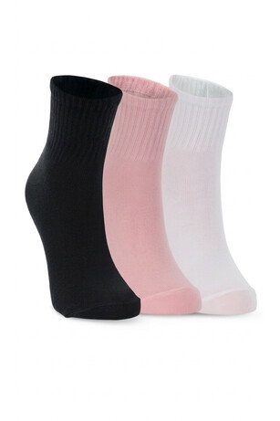 Slazenger JORIX 3 lü Kadın Soket Siyah / Gri Çorap