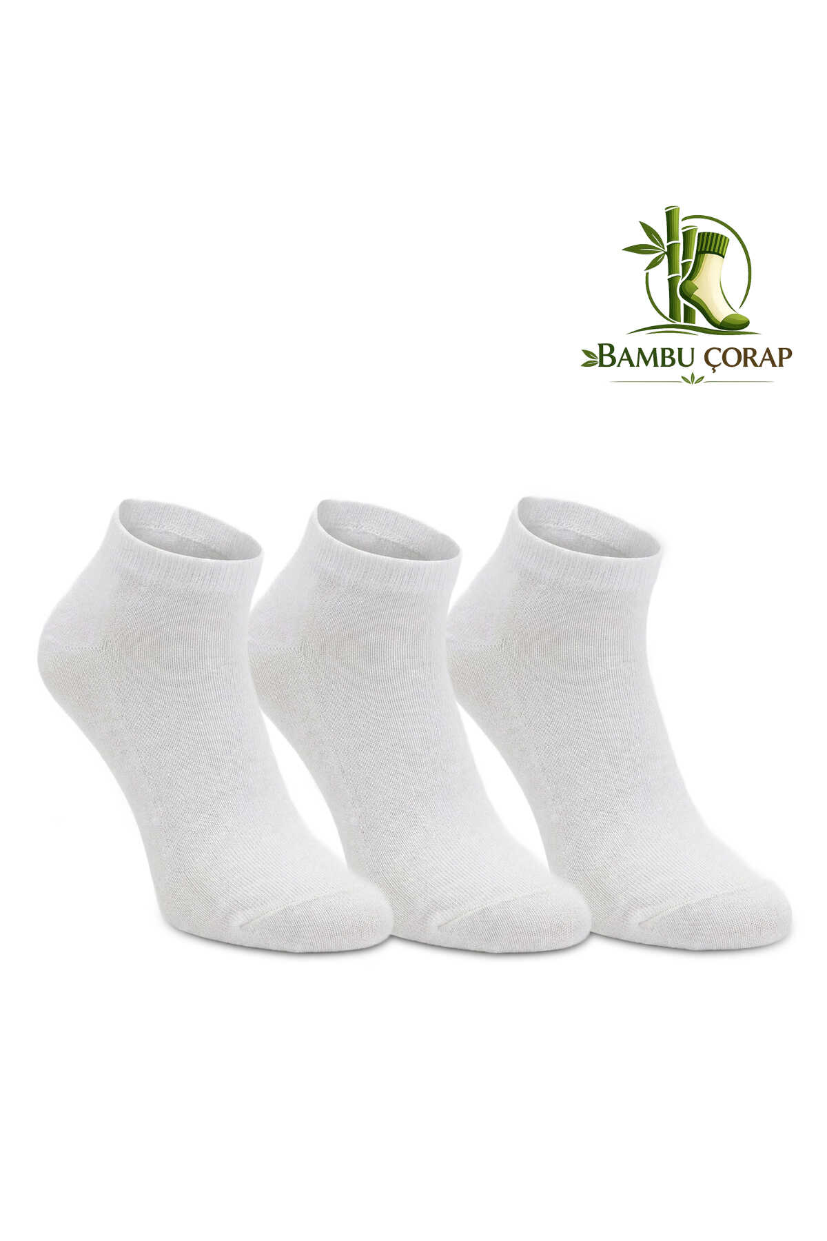 Slazenger - Slazenger JOYRIDE 3 lü Kadın Bambu Beyaz Çorap