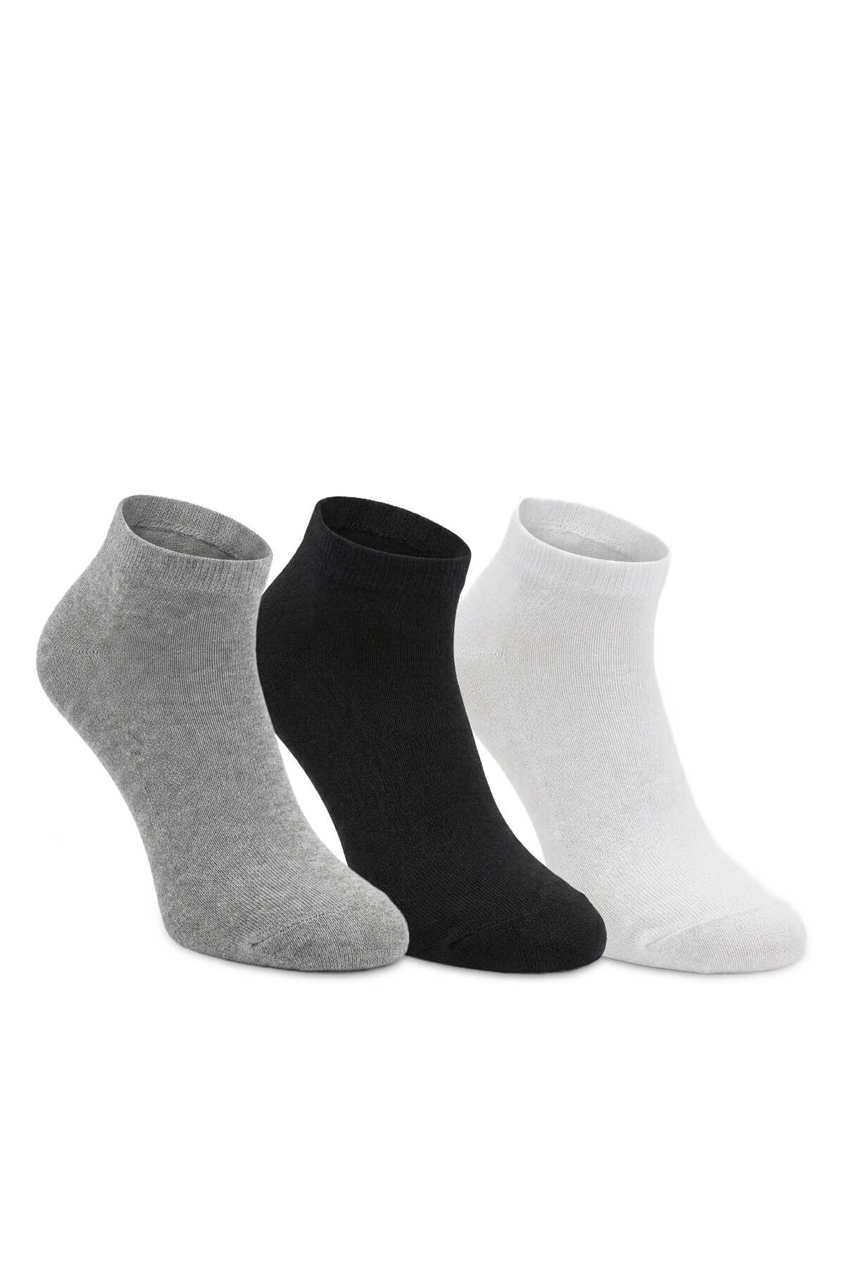 Slazenger - Slazenger JOYRIDE 3 lü Kadın Bambu Siyah / Gri Çorap
