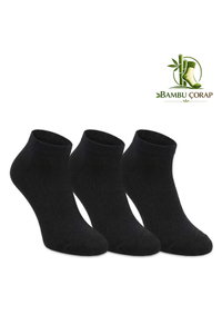 Slazenger - Slazenger JOYRIDE 3 lü Kadın Bambu Siyah Çorap