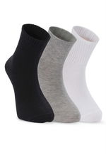 Slazenger - Slazenger JUMPY 3 lü Erkek Siyah / Gri Çorap