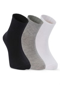 Slazenger - Slazenger JUMPY 3 lü Erkek Siyah / Gri Çorap