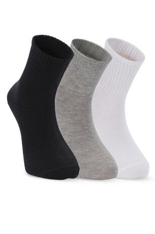 Slazenger JUMPY 3 lü Erkek Soket Siyah / Gri Çorap 