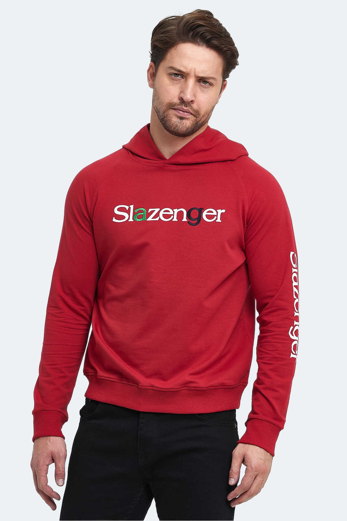 Slazenger - Slazenger KADMOSS Erkek Sweatshirt Kırmızı