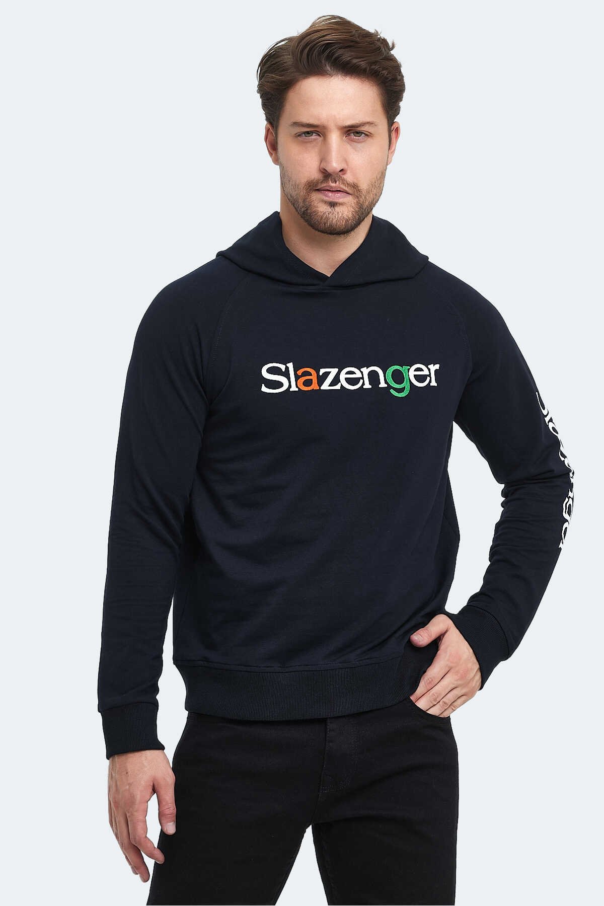 Slazenger - Slazenger KADMOSS Erkek Sweatshirt Lacivert
