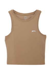 Slazenger - Slazenger KAIDENA IN Kadın Slim Fıt Kolsuz Bej Tişört