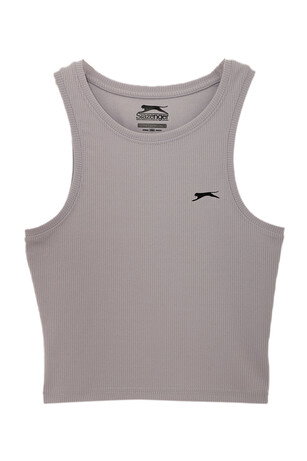 Slazenger KAIDENA IN Kadın Slim Fıt Kolsuz Gri Tişört 