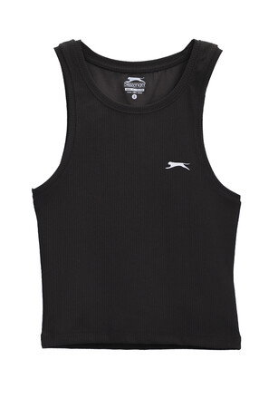 Slazenger KAIDENA IN Kadın Slim Fıt Kolsuz Siyah Tişört 