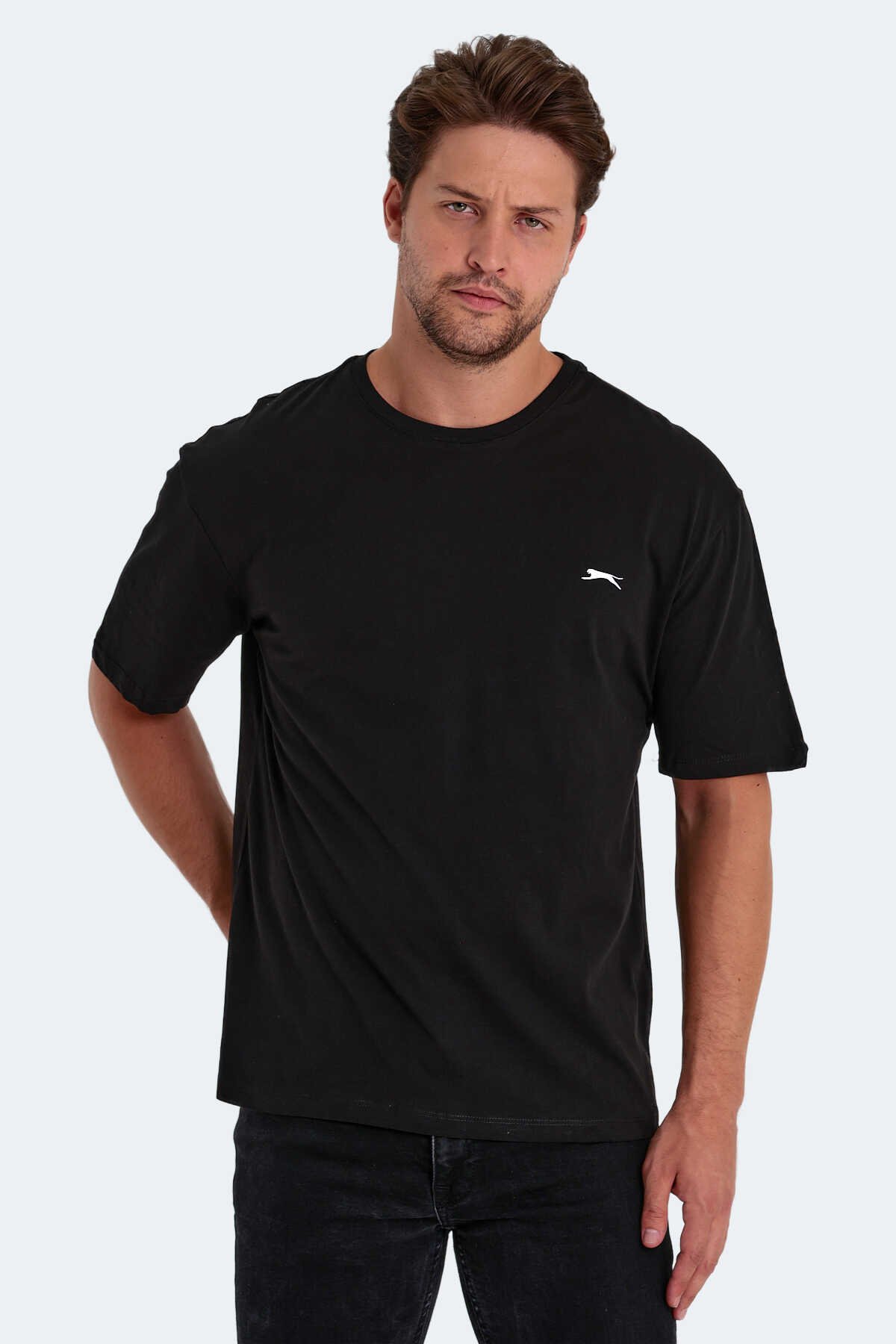 Slazenger - Slazenger KAISER Erkek Kısa Kol T-Shirt Siyah