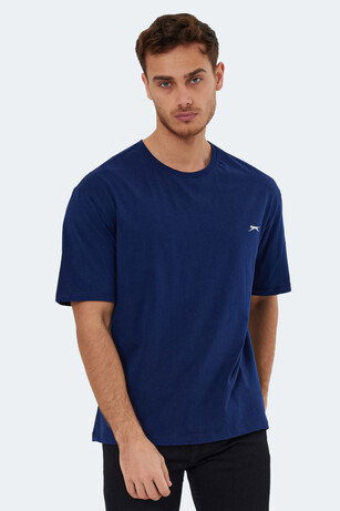 Slazenger KAISER IN Oversize Erkek Oversıze Lacivert Tişört