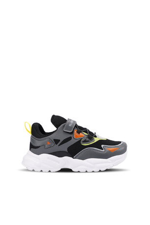 Slazenger KAJAL I Erkek Çocuk Cırt Cırtlı Koyu Gri / Siyah Sneaker 