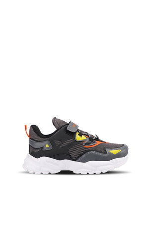 Slazenger KAJAL I Erkek Çocuk Cırt Cırtlı Koyu Gri Sneaker 