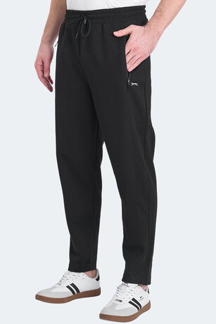 Slazenger KALINA IN Erkek Fermuar Cepli Siyah Eşofman Altı 