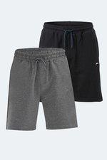 Slazenger - Slazenger KALLIE 2 Lİ SET Erkek Lacivert - Koyu Gri Şort