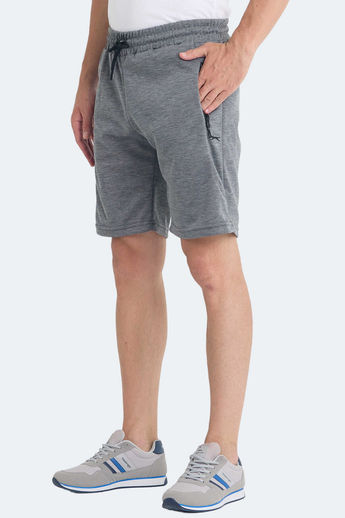 Slazenger - Slazenger KANANI I Erkek Cepli Koyu Gri Şort