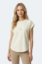 Slazenger - Slazenger KAPA Kadın Ekru Tişört