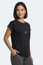 Slazenger - Slazenger KAPA Kadın Siyah Tişört