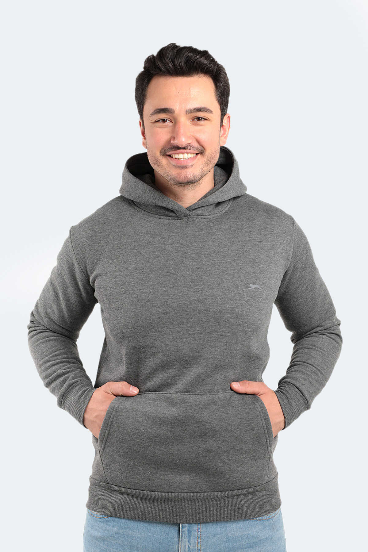 Slazenger - Slazenger KAPENA Erkek Koyu Gri Sweatshırt