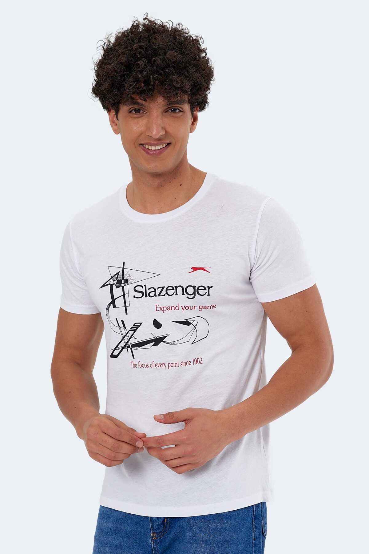 Slazenger KAREL Erkek Kısa Kollu T-Shirt Beyaz