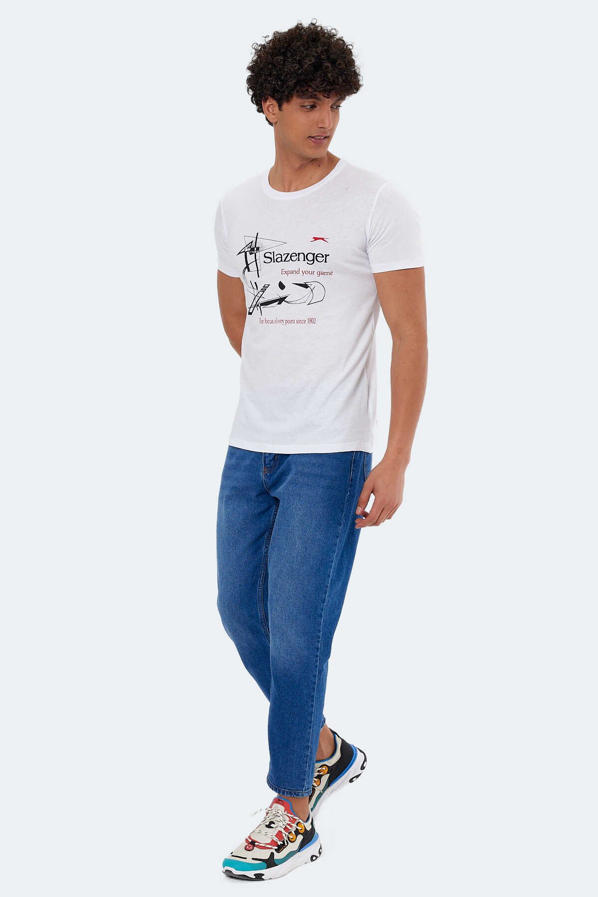 Slazenger KAREL Erkek Kısa Kollu T-Shirt Beyaz