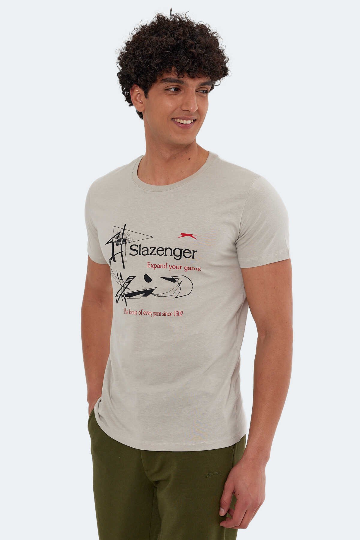 Slazenger KAREL Erkek Kısa Kol T-Shirt Taş Gri