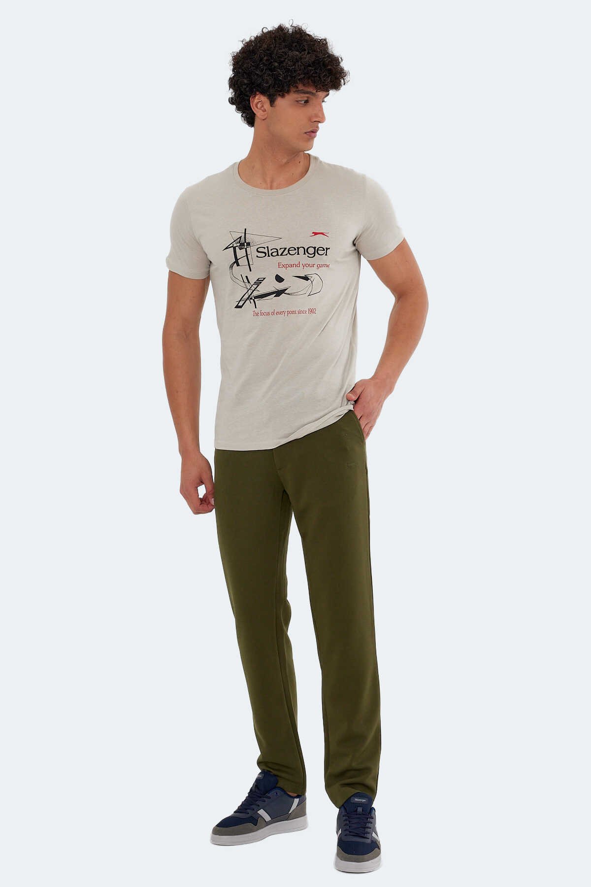 Slazenger KAREL Erkek Kısa Kol T-Shirt Taş Gri