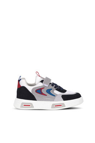 Slazenger KARETTA I Unisex Çocuk Cırt Cırtlı Beyaz / Lacivert Günlük Spor Ayakkabısı 