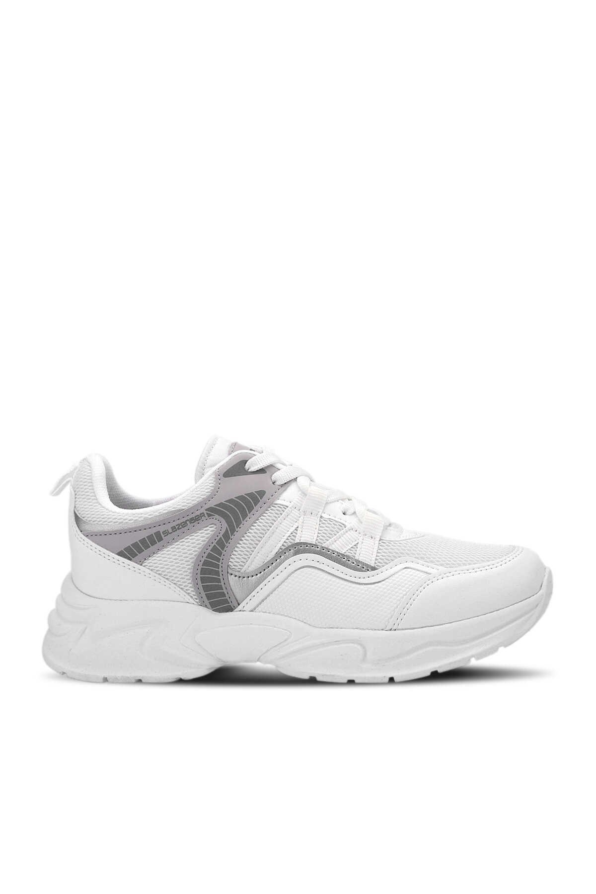 Slazenger - Slazenger KARME I Sneaker Kadın Ayakkabı Beyaz / Gümüş