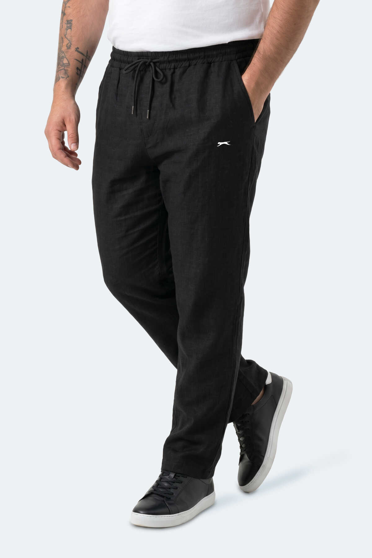 Slazenger - Slazenger KARMELA JMB. Erkek Büyük Beden Siyah Eşofman Altı