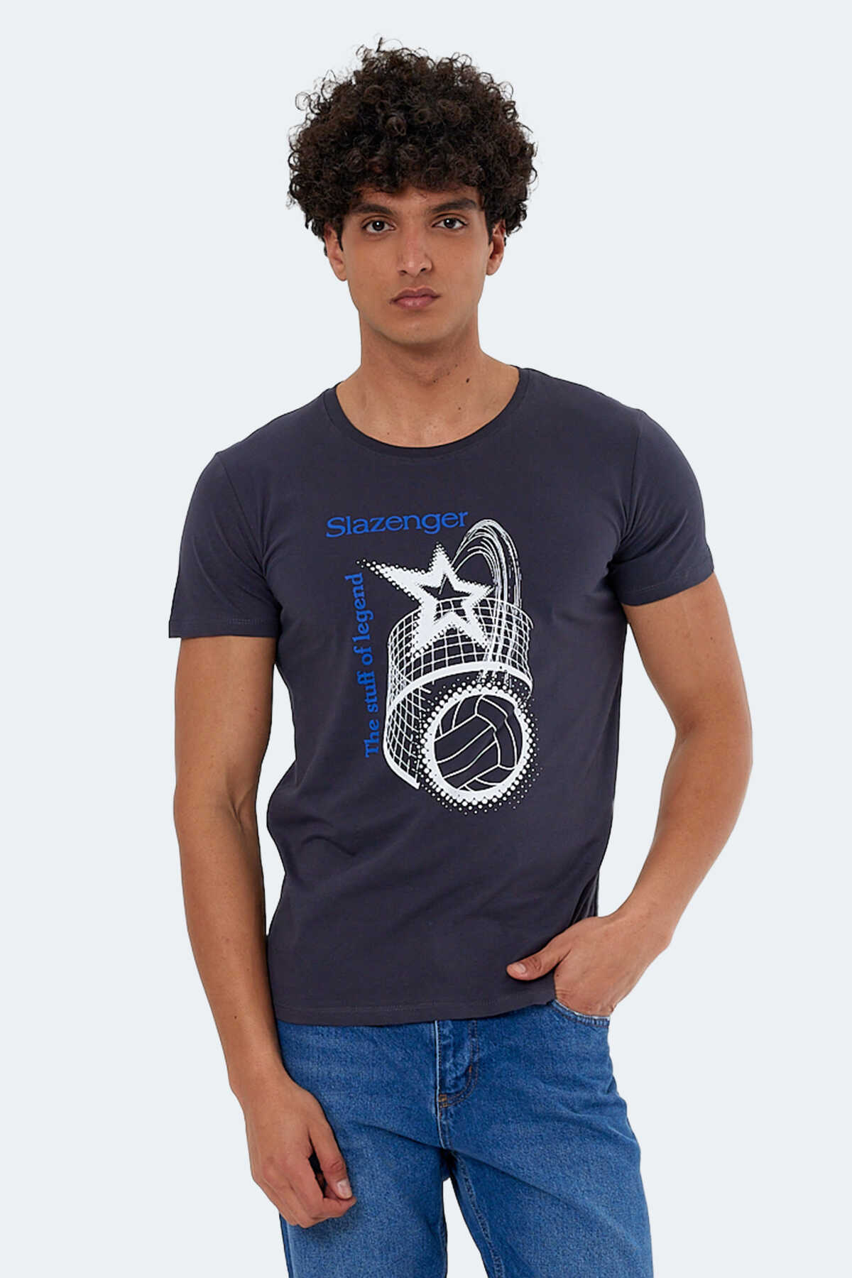 Slazenger - Slazenger KARNEN Erkek T-Shirt Antrasit