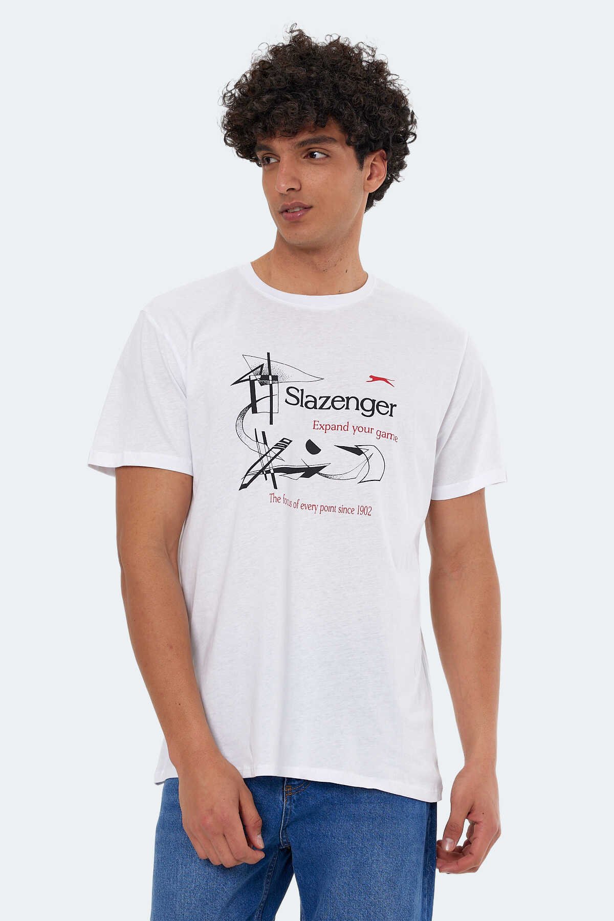 Slazenger KARNEN OVER Erkek Kısa Kol T-Shirt Beyaz