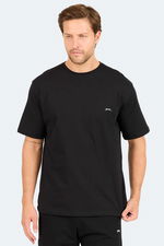 Slazenger - Slazenger KARNEN IN Oversize Erkek Baskılı Siyah Tişört Slazenger - Slazenger KARNEN IN Oversize Erkek Baskılı Siyah Tişört