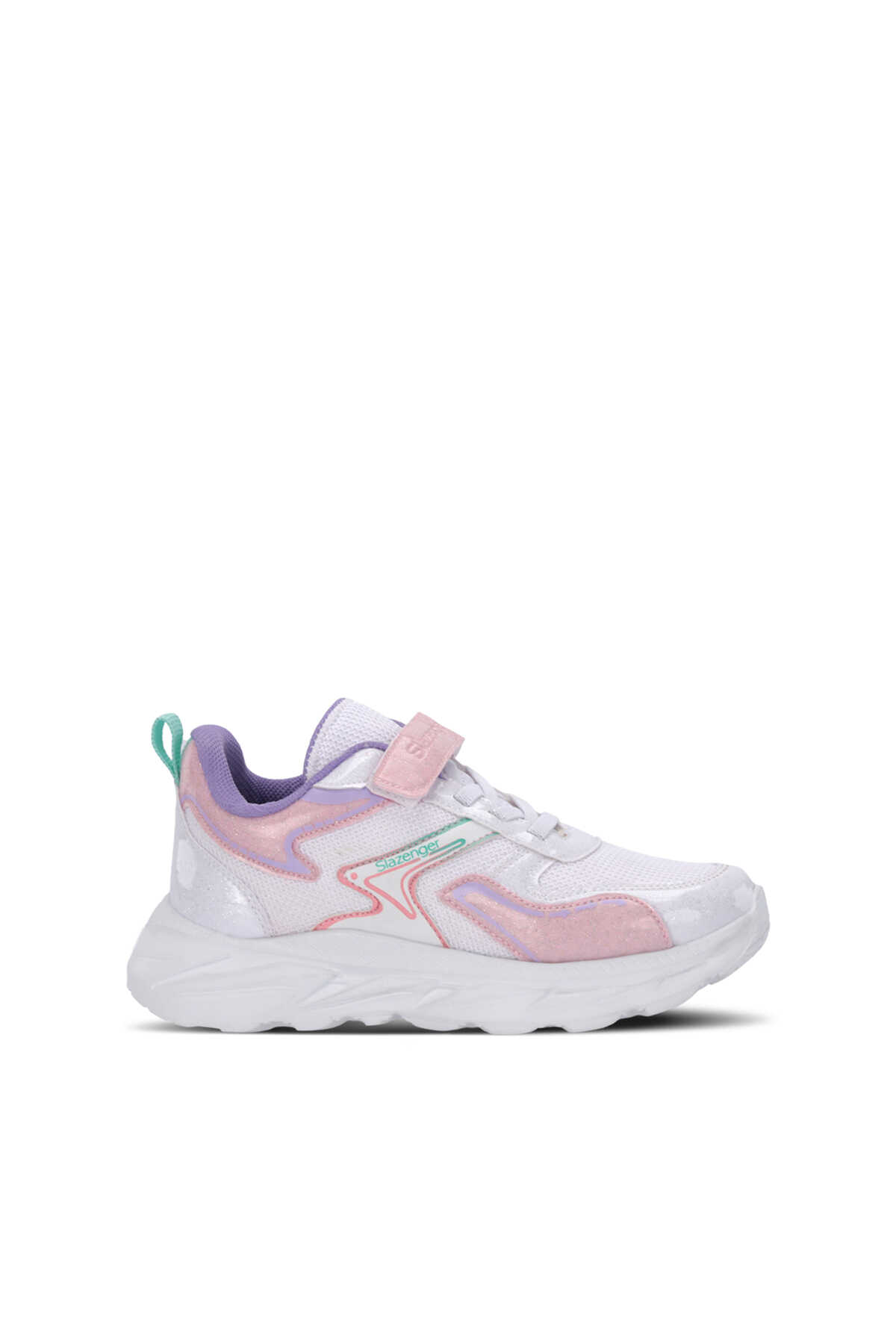Slazenger - Slazenger KAROLIS Kız Çocuk Beyaz / Pembe Günlük Spor Ayakkabısı