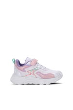 Slazenger - Slazenger KAROLIS Kız Çocuk Cırt Cırtlı Beyaz / Pembe Günlük Spor Ayakkabısı