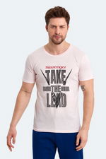 Slazenger - Slazenger KASSIA Erkek Baskılı Pudra Tişört