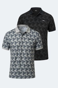 Slazenger - Slazenger KATARIN 2 Lİ SET Erkek Siyah - Gri Tişört
