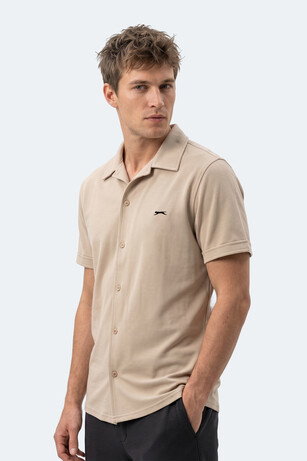 Slazenger KATELIN Erkek Keten Bej Gömlek