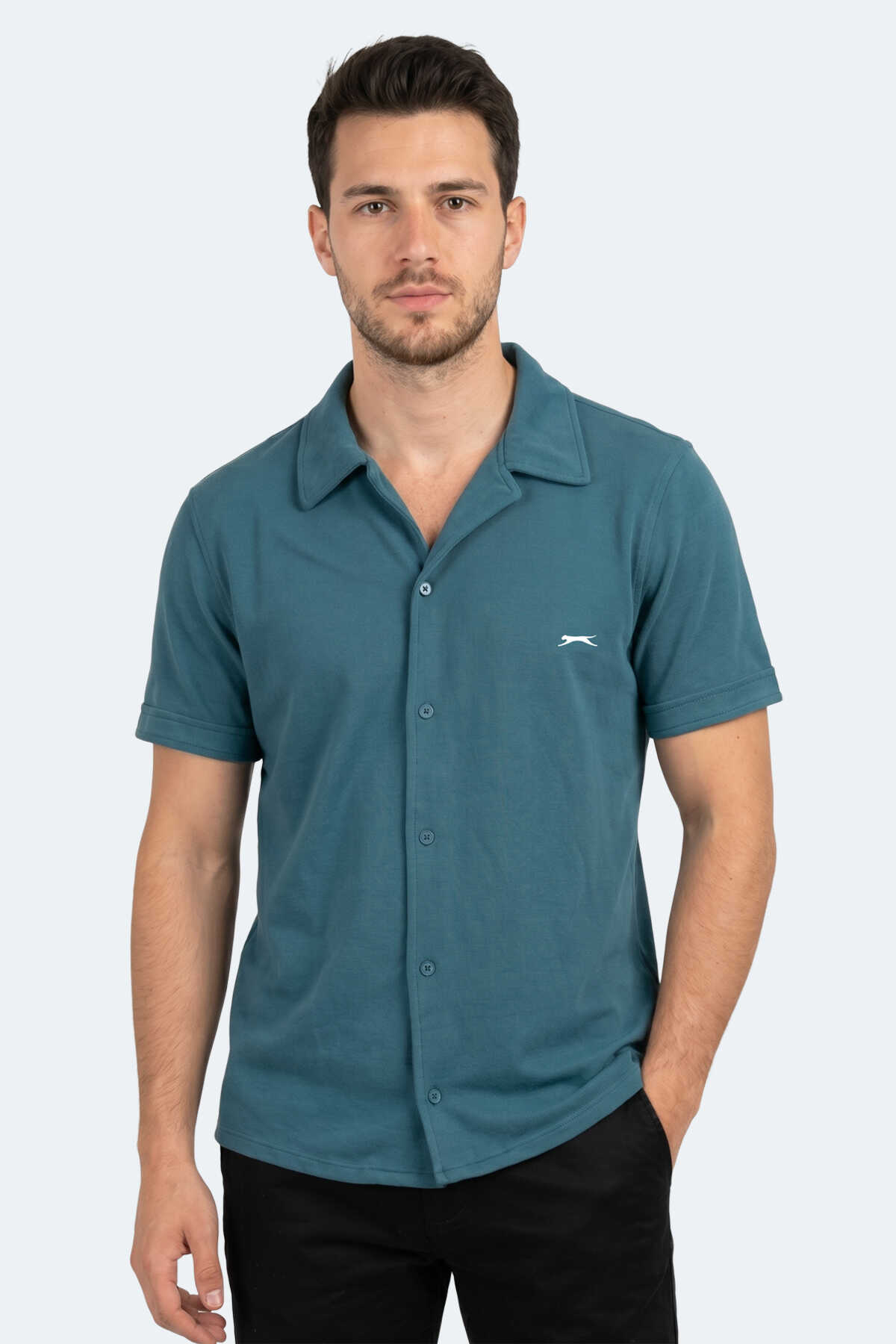 Slazenger - Slazenger KATELIN Erkek Petrol Gömlek