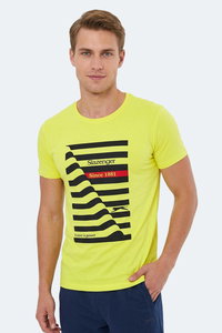 Slazenger - Slazenger KATELL IN Erkek Baskılı Sarı Tişört