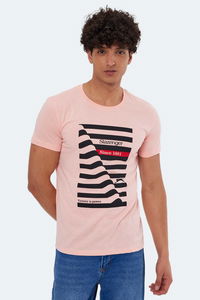 Slazenger - Slazenger KATELL IN Erkek Baskılı Somon Tişört Slazenger - Slazenger KATELL IN Erkek Baskılı Somon Tişört