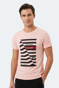 Slazenger - Slazenger KATELL IN Erkek Baskılı Somon Tişört