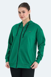 Slazenger - Slazenger KATHLEENA IN Kadın Oversıze Yeşil Sweatshırt Slazenger - Slazenger KATHLEENA IN Kadın Oversıze Yeşil Sweatshırt