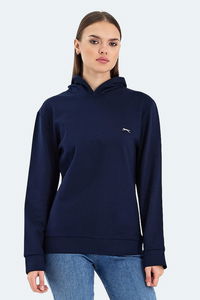 Slazenger - Slazenger KATHY IN Kadın Kapüşonlu Lacivert Sweatshırt Slazenger - Slazenger KATHY IN Kadın Kapüşonlu Lacivert Sweatshırt
