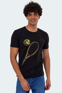 Slazenger - Slazenger KATONS IN Erkek Baskılı Siyah Tişört Slazenger - Slazenger KATONS IN Erkek Baskılı Siyah Tişört