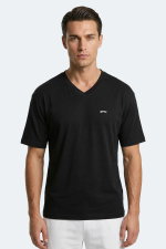 Slazenger - Slazenger KATRE Erkek Oversıze Siyah Tişört